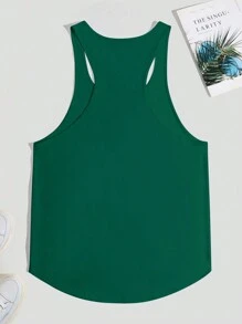 GymBeat Men's Sleeveless Green Gym Tank Top For Casual Wear, Workout, And Fitness, Holiday - Dark Green - View 2