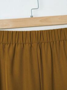 EMERY ROSE 2 件套女士热带植物印花圆领短袖休闲上衣和裤子 - 彩色 - 查看 5