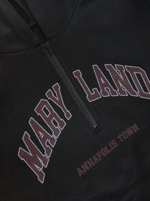 Relaxed Half-Zip Sweatshirt, Minimalist Fashion Casual Everyday Wear Pullover Fall Sweatshirt