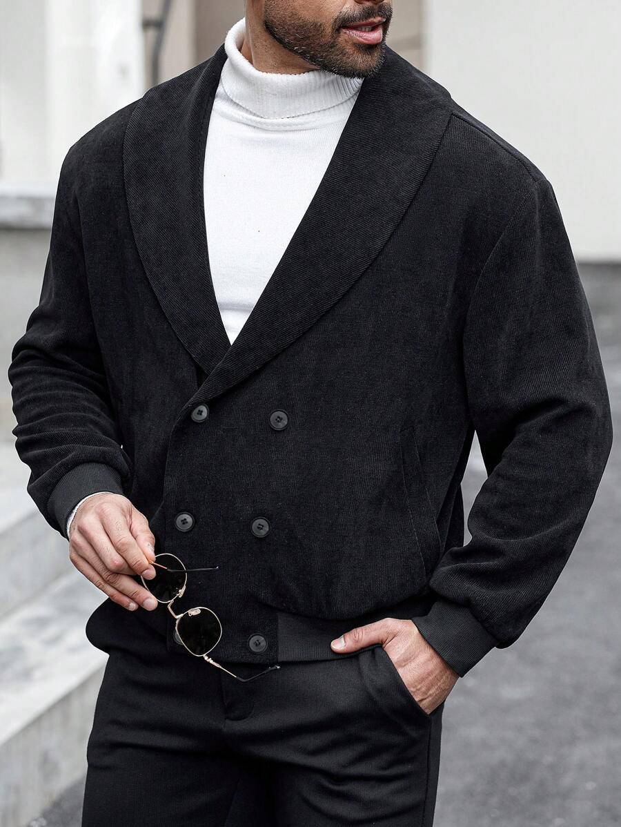 Manfinity Homme 男士休闲立领夹克，简约时尚日常装，秋冬