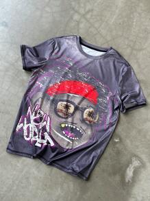 Manfinity EMRG Men/Women's Digital Print Short Sleeve T-Shirt, Minimalist & Fashionable Casual Everyday Wear - Multicolor - View 1