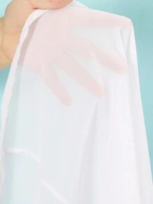 SHEIN Swim 3 pièces Ensembles de maillots de bain Top de gamme pour femmes, décolleté blanc élégant avec décoration de faux perle pour les vacances d'été