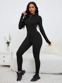 Xyvia Damski Zamek z przodu Dopasowany Kombinezony