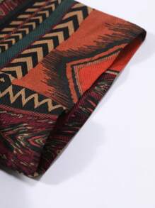 Manfinity RSRT 男士复古印花拼布短袖衬衫（不对称剪裁）