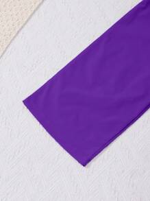 Christmas Red Elegant Cami Jumpsuit For Tween Girls - Purple - View 4