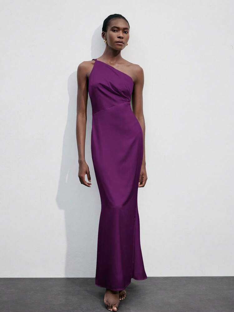 SHEIN Maija Elegant Long Sleeveless Backless Purple Dress, Modern Urban Casual And Party Wear, Vintage Style,Lavender Dress,Summer Clothes, ,Country Concert Outfit,Streetwear Women,Stockholm Style,Stockholm Style,Club,Teacher, Teacher Outfits For Women,Purple-Red,Autumn Outfits For Women, Christmas Women's Clothing  St Patrick's Day Women Easter Summer Outfits Easter Dress Women Party Top Beach Dress Summer Holiday Outfits Each Vacation Outfits For Women  Summer Outfit For Women Going Out Outfits Graduation Graduation Outfit  Casual Dresses  Casual Blouses For Women