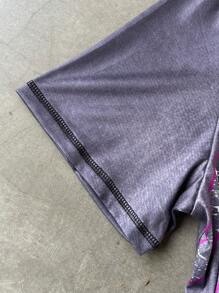 Manfinity EMRG Men/Women's Digital Print Short Sleeve T-Shirt, Minimalist & Fashionable Casual Everyday Wear - Multicolor - View 4