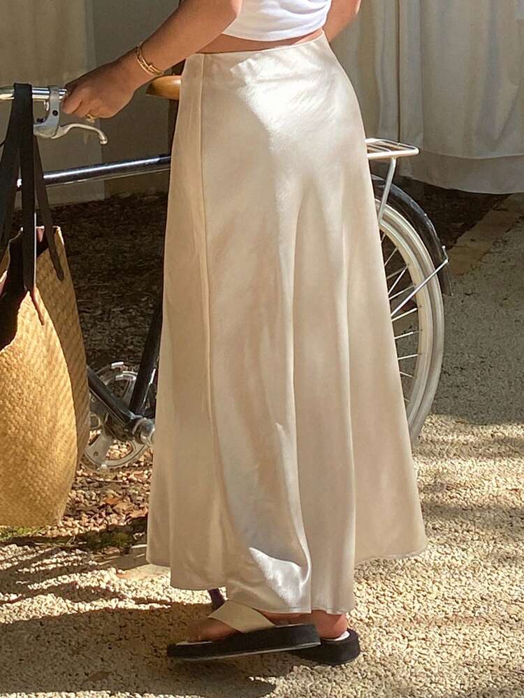 Women Summer Vacation Satin Mermaid Skirt