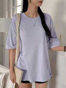 DAZY Summer New Music Festival Letter Print Loose Casual Women T-Shirt Oversized T-Shirt