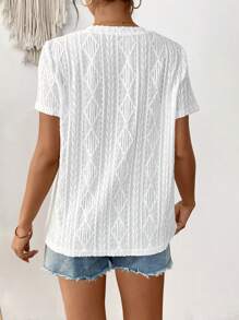 SHEIN 孕妇纯色圆领短袖休闲 T 恤