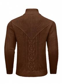 Manfinity Homme 男士纯色立领毛衣，休闲秋冬