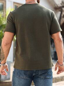 Manfinity Homme 男士休闲户外纯色圆领短袖 T 恤