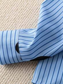 SHEIN LUNE Blusa casual y de moda con estampado para mujer, minimalista y elegante para el uso diario