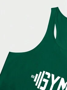 GymBeat Men's Sleeveless Green Gym Tank Top For Casual Wear, Workout, And Fitness, Holiday - Dark Green - View 6