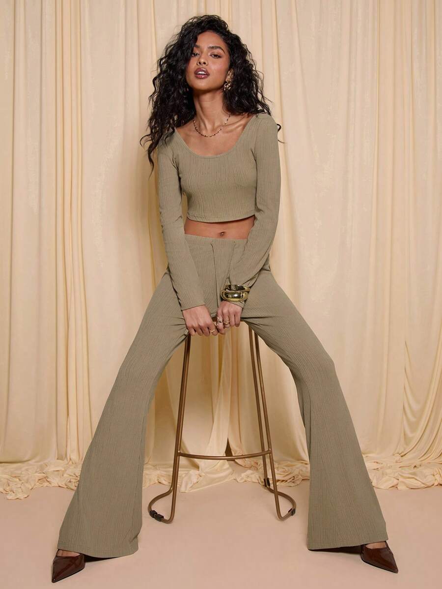 COSMINA 2 件套女士休闲基本款卡其色西装，适合通勤，春夏季