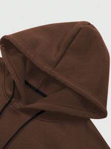 Claim Dot Manfinity 男士休闲向日葵和字母印花连帽衫运动衫，秋季，男士街头潮流向日葵印花图案连帽衫，黑色连帽衫，男友礼物