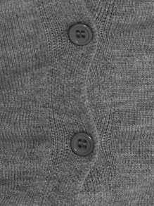 MUSERA Button Down Long Sleeve Sweater Spring Casual Y2k 90's Cute Airport Holiday Summer Back To School Winter Everyday  Work Office  Chic Spring - Grey - View 6