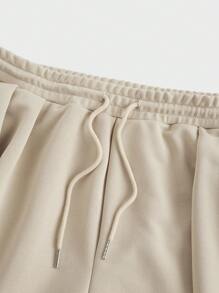 Manfinity VCAY Calça Larga Bordada de Perna Larga e Ajuste Folgado, Plus Size Masculino