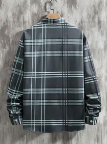 Manfinity Homme Camisa casual de manga larga para hombre, de moda sencilla, para uso diario