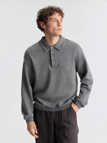 Ontre Sudadera con capucha casual de manga larga para hombre con botones delanteros, diseño en parches y color gris sólido, estilo elegante para el Día de San Valentín, vacaciones, fiestas de Año Nuevo, uso diario, viajes y transporte