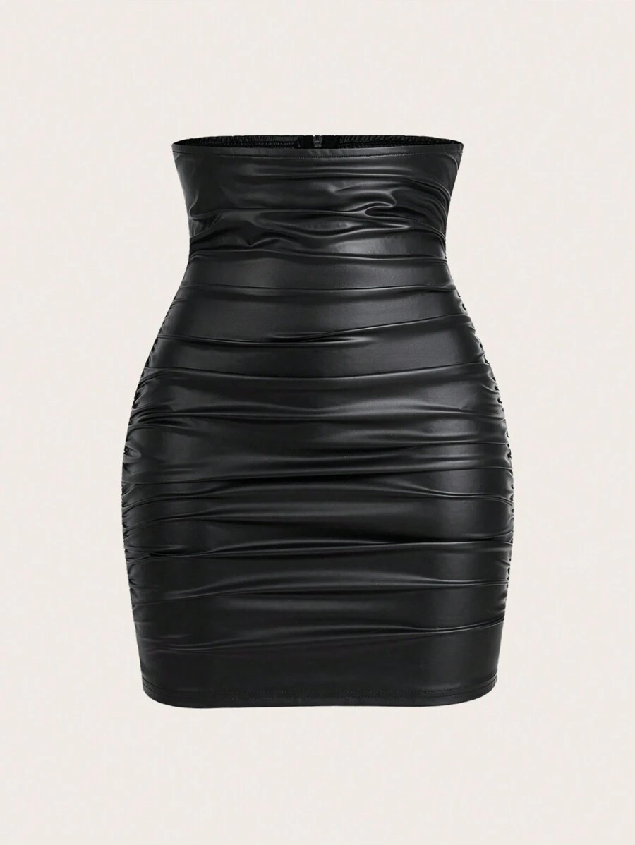 Zolique Women's Solid Color Simplistic Fashionable Casual Everyday Skirt - Black - View 1