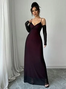Rafferiza Đầm cocktail nhẹ nhàng gợi cảm phong cách Pháp cao cấp, hở lưng, dây mảnh thanh lịch, vừa vặn - màu đen - Xem 7