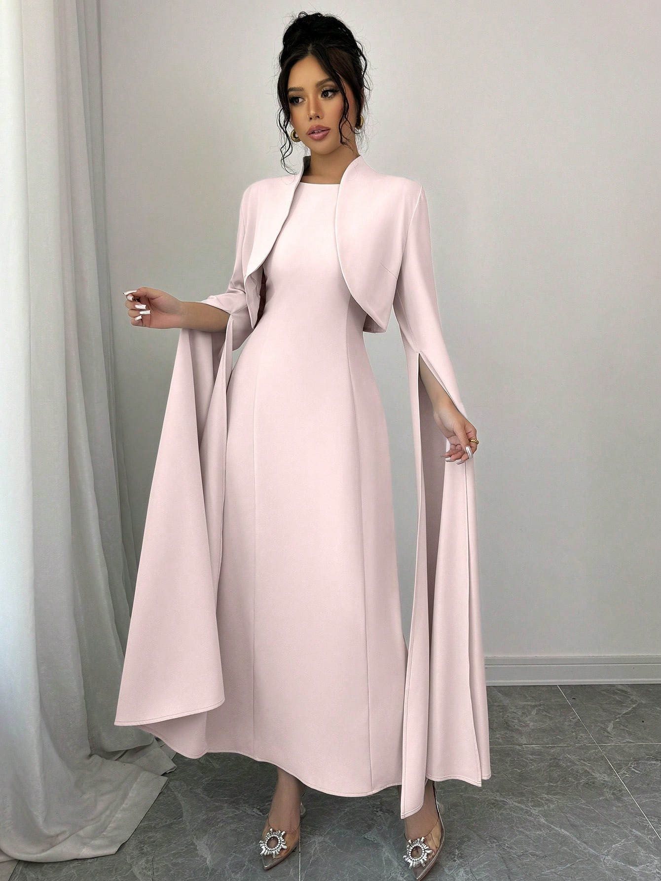 Elenzga مجموعة 2 قطعة: فستان بدون أكمام وملابس خار...