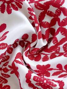 Soleia 度假休闲泡泡袖绿色连体裤 - 紅色 - 查看 7