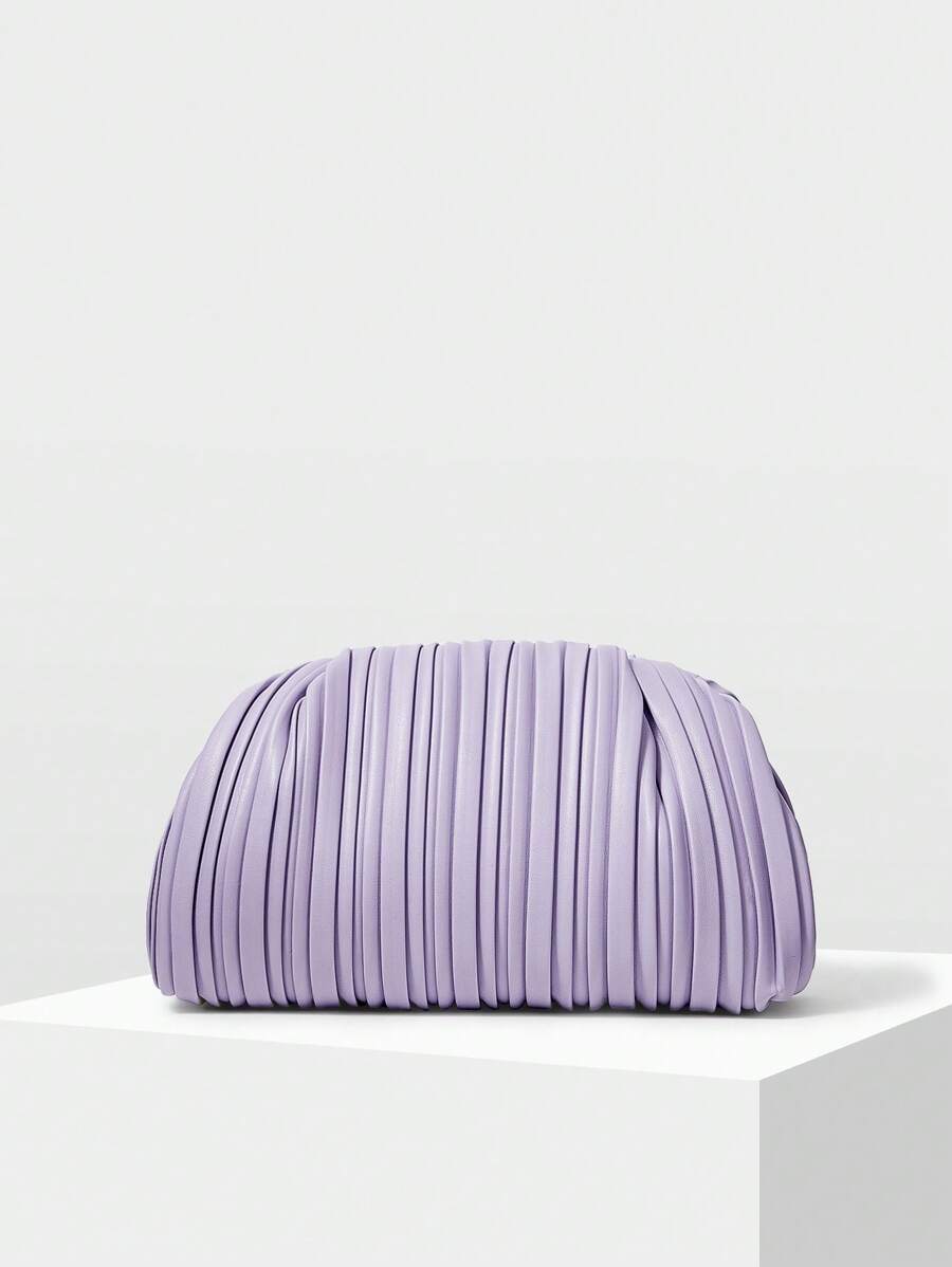 MOTF PREMIUM FASHION PARTY VERSATILE PLISSE CLUTCH BAG - Mauve Purple - View 1