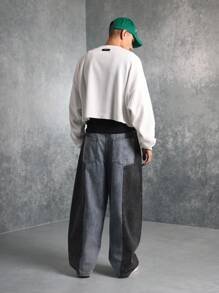 SUMWON Cozy Ribbed Textured Sweatshirt Essential Pullover Loungewear Athletic Casual Gym Workout Exercise Wardrobe Staple - White - View 4