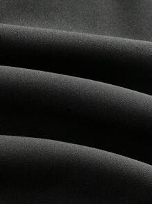 Maija 女式闪亮水钻装饰黑色迷你裙，优雅适合新年派对情人节和节日 - 黑色 - 查看 8