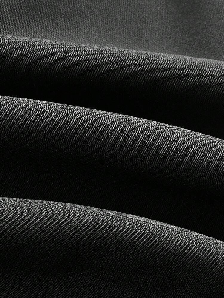 SHEIN Maija Women's Shiny Rhinestone Trim Black Mini Skirt, Elegant For New Year Party Valentine's Day,Festival