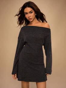 Forever 21 Robe mini taille haute de couleur unie décontractée pour femme