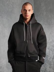 SUMWON 优质拉链连帽衫宽松版型厚重运动衫运动冬春运动休闲必备街头服饰健身训练