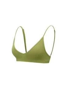 Ocili صدرية نسائية سلسة مرنة مخدّدة، للارتداء اليومي المريح - أخضر عسكري - مشاهدة 3