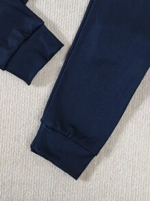 Tween Boy 2 件套休闲夜光游戏控制器图案针织圆领长袖上衣和裤子贴身家居服套装 - 彩色 - 查看 4