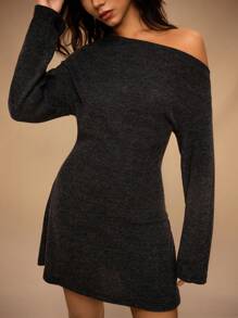 Forever 21 Robe mini taille haute de couleur unie décontractée pour femme