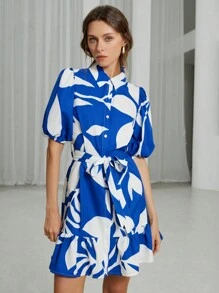 Aveloria Modichic Vestido De Manga Curta Estampado Aleatório