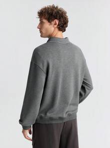 Ontre Sudadera con capucha casual de manga larga para hombre con botones delanteros, diseño en parches y color gris sólido, estilo elegante para el Día de San Valentín, vacaciones, fiestas de Año Nuevo, uso diario, viajes y transporte
