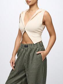 SUMWON WOMEN Cozy Irish-Themed Plaid Wide Leg Lounge Pants Perfect For St Patrick'S Day Celebrations With Elastic Waistband High Rise Comfortable Relaxed Fit - Green - View 5