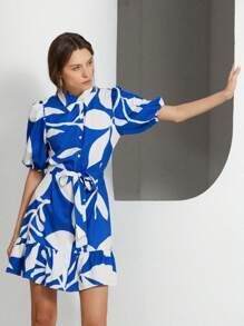 Aveloria Modichic Vestido De Manga Curta Estampado Aleatório