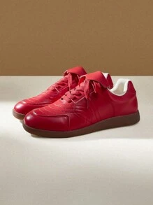 CUCCOO EASI 女士休闲牛津鞋底运动鞋，适合通勤和户外 - 紅色 - 查看 6