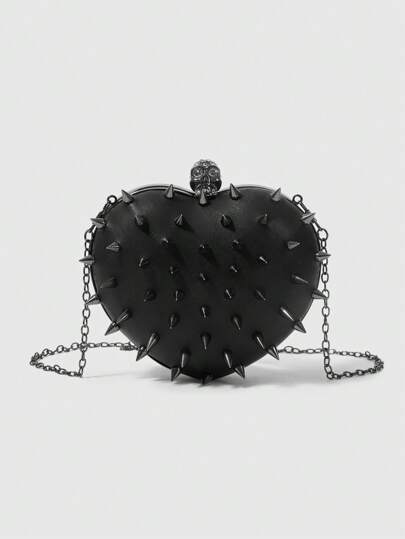 Goth Women Solid Color Simple Casual Crossbody Bag, Suitable For Parties And Everyday Use Valentines, Prom Bag For Party