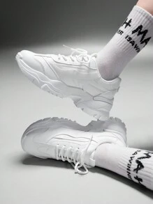 Vate Fashionable White Chunky Sneakers For Women Sports Shoes Casual Shoes Spring Shoes Easter Trainers Back To School