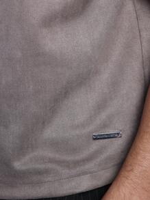 SUMWON T-shirt décontracté col rond à manches courtes, coupe régulière en microsuède. Vêtement d'intérieur de qualité premium pour l'automne et l'hiver