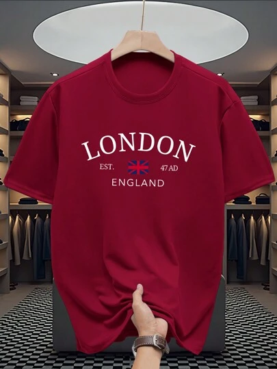 Manfinity Dauomo 男士休闲圆领简约时尚 T 恤，日常穿着