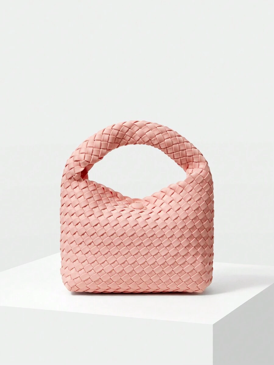 MOTF PREMIUM WOMEN CASUAL SIMPLE WOVEN HANDBAG - Pink - View 2