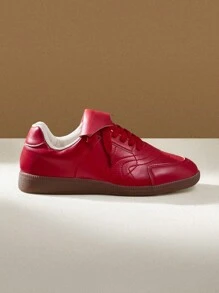 CUCCOO EASI 女士休闲牛津鞋底运动鞋，适合通勤和户外 - 紅色 - 查看 2