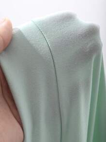DAZY 2pcs Loose, Soft & Comfortable Solid Color Women Pajamas Set, Home Wear - Mint Green - View 7