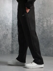 SUMWON Premium Athletic Sweatpants Relaxed Fit Jogger Style Elastic Ankle Drawstring Waist Loungewear Workout Training Running Pants Comfortable Athleisure Bottoms - Black - View 1